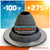 Temperature tolerant roof boot with temperature range displayed on a gradient backgroun