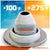 Temperature tolerant metal roof boot with temperature range displayed on a colorful background