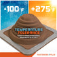 #3 Roofjack Square EPDM Pipe Flashing Boot for Metal Roof, Terra Cotta
