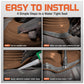 Step-by-step guide on installing a metal roof boot with text 'Easy to Install'.