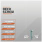 deck screw specifications on gray background
