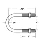 Conquest 1" (W) x 2" (L) Round Pipe U Bolt - 316 Stainless Steel specifications