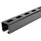 1-5/8" x 1-5/8" Short Slotted Strut Channel - Black E-Coat/Paint