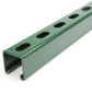 1-5/8" x 1-5/8" Short Slotted Strut Channel 1 ft. - Green Powder Coat/Paint