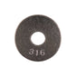 Conquest 1/2" x 2" Fender Washer - 316 Stainless Steel, .095"-.125" | Qty. 200 (Carton)