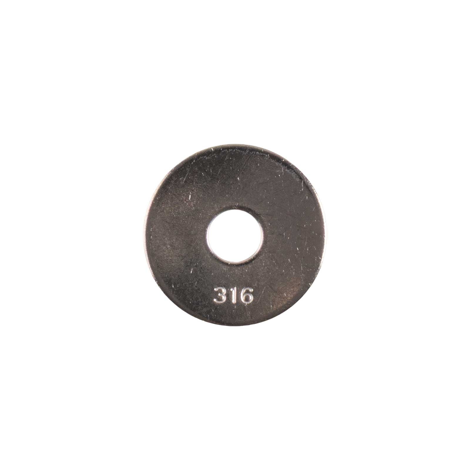 Conquest 1/4" x 1" Fender Washer - 316 Stainless Steel, .043"-.057"