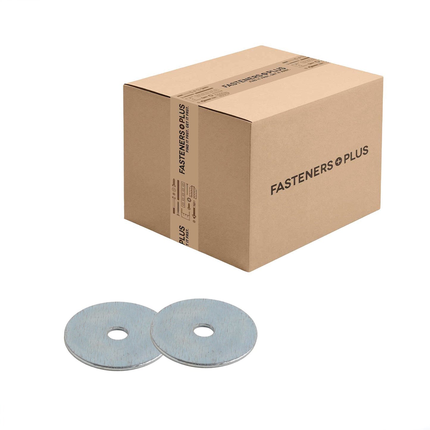 Conquest 1/4" x 1-1/2" Fender Washer - Zinc | Qty. 1,440 (Carton)