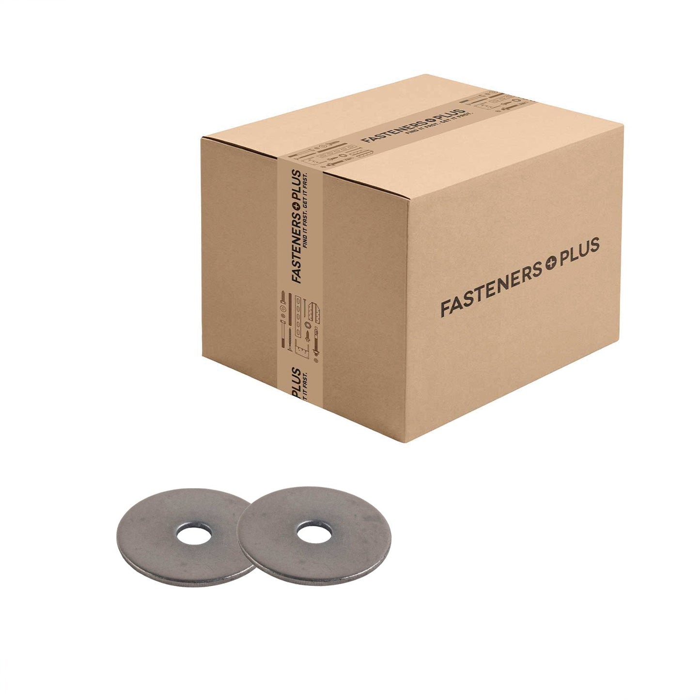 Conquest 1/4" x 1-1/4" Fender Washer - Plain | Qty. 2,110 (Carton)