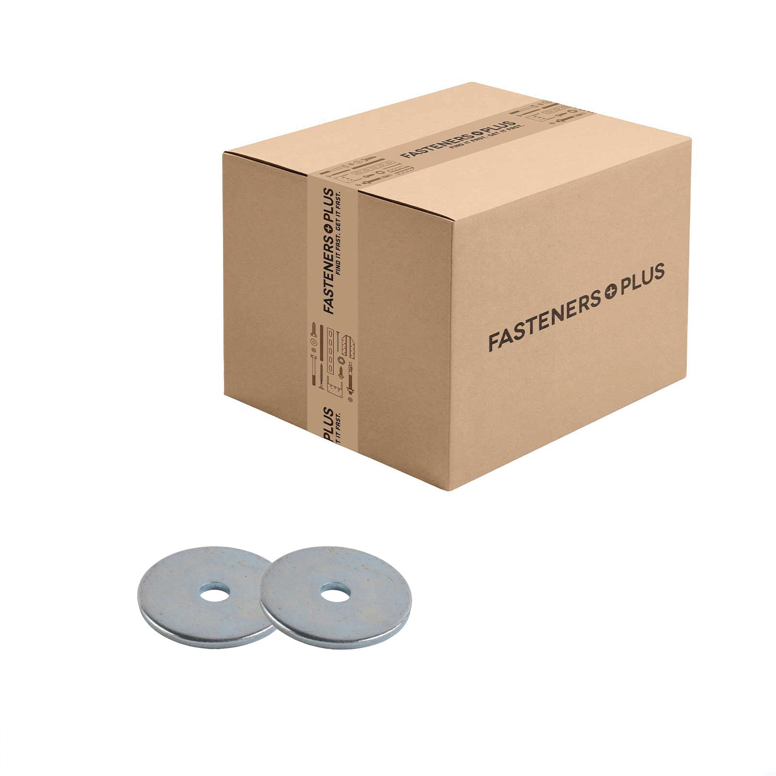 Conquest 3/16" x 1-1/8" Fender Washer - Zinc | Qty. 2,530 (Carton)
