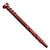 Red screw on a white background