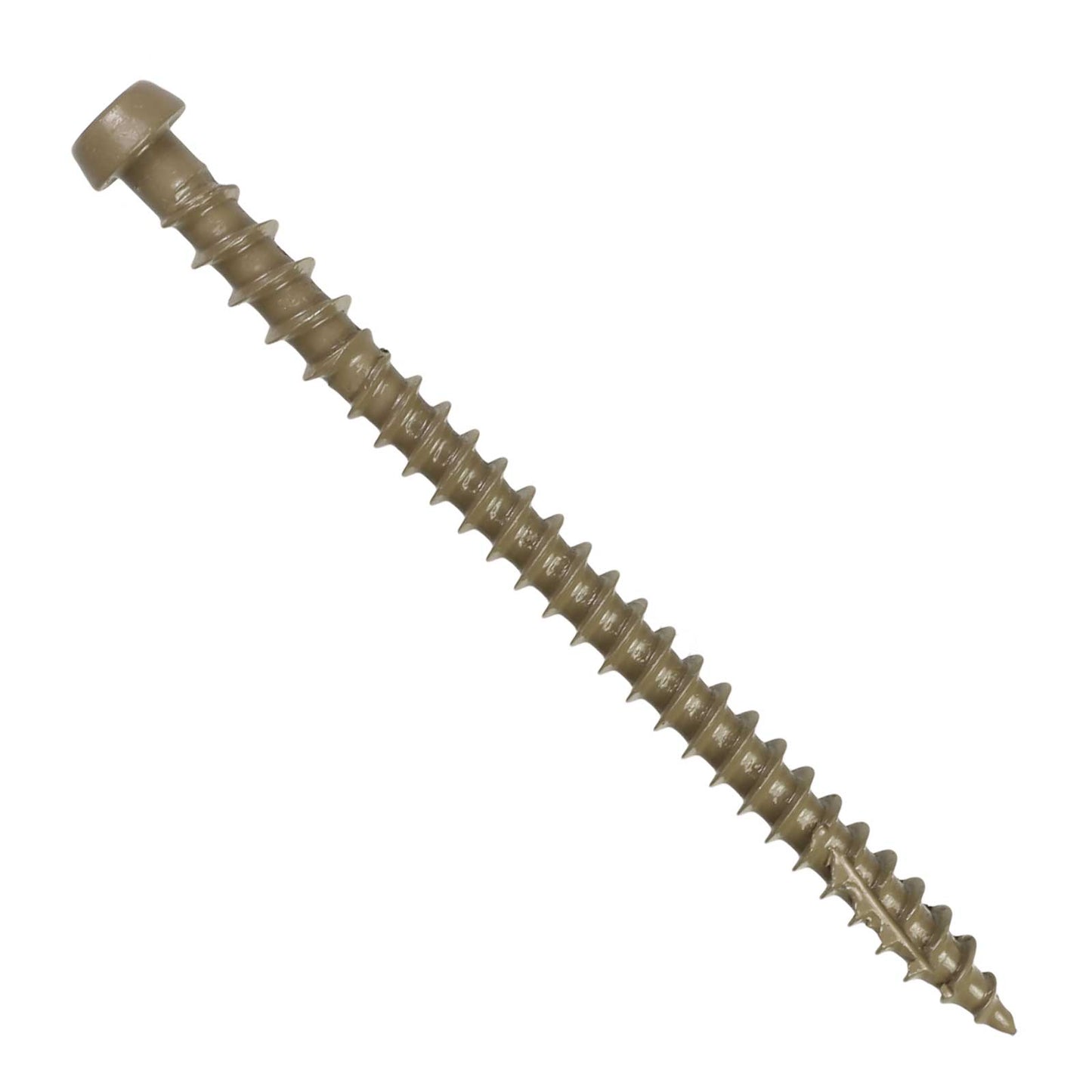 #10 x 2-3/4" Simpson Strong-Tie DCU T20 Cap Head Composite Deck Screw - Quik Guard Coating, Brown 05, Pkg. 1,750