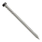 Metal screw with a gray head on a white background