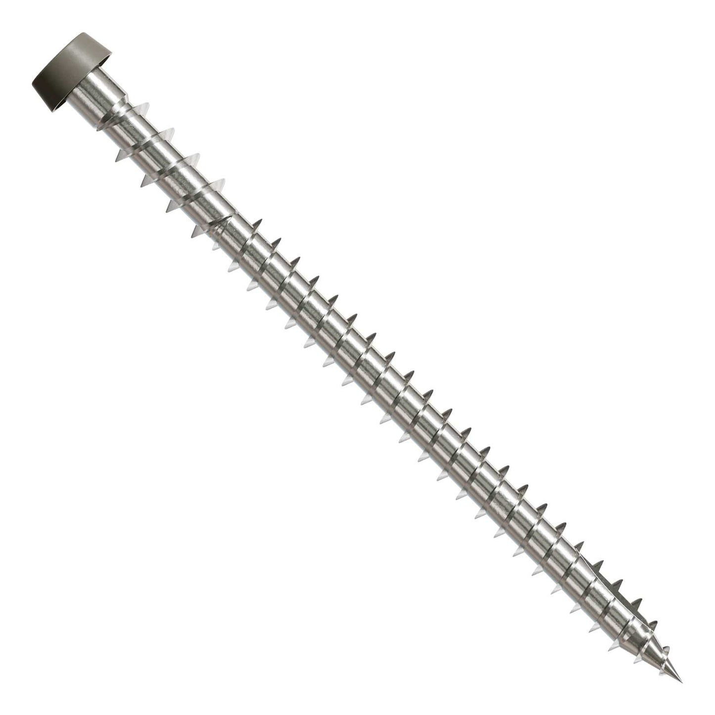 #10 x 2-3/4" Simpson Strong-Tie DCU T20 Cap Head Composite Deck Screw - 305 Stainless Steel, Gray, Pkg. 350