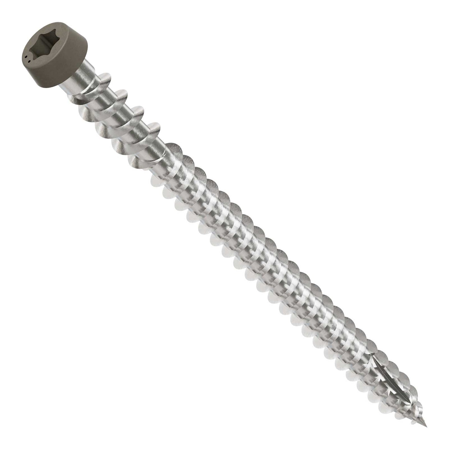 #10 x 2-3/4" Simpson Strong-Tie DCU T20 Cap Head Composite Deck Screw - 305 Stainless Steel, Gray, Pkg. 350