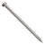Metal screw with a tan head on a white background