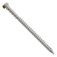 Metal screw with a tan head on a white background