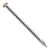 Metal screw with a tan head on a white background