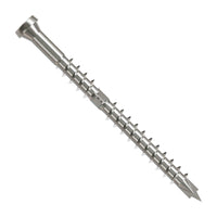 Metal screw on a white background