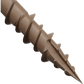 Brown screw on a white background