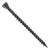 Black screw on a white background