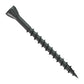 Black screw on a white background