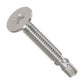#10 x 1-7/16" Self-Drilling Wafer-Head Screw with Wings - 410 Stainless Steel