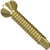 Gold screw on a white background