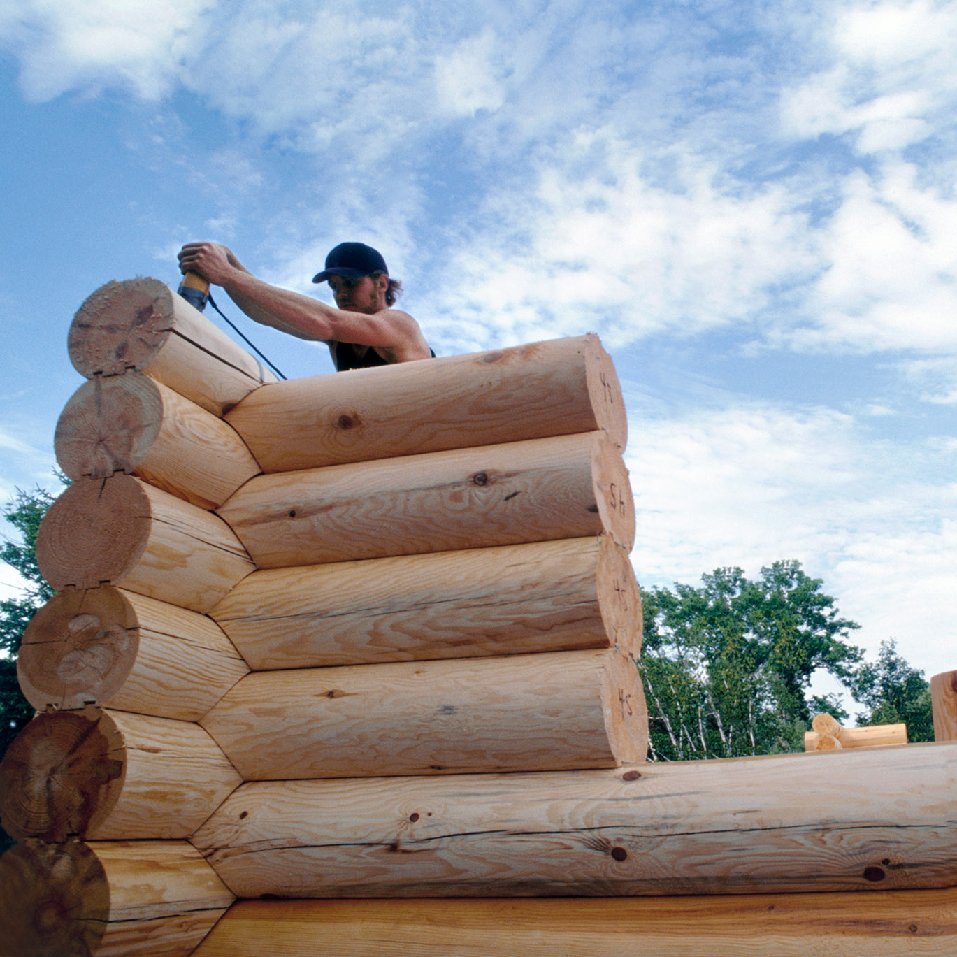 building a log home with SDWS timber screws