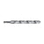 Metal drill bit on a white background