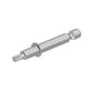 Metal drill bit on a white background