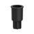 Black plastic component on a white background
