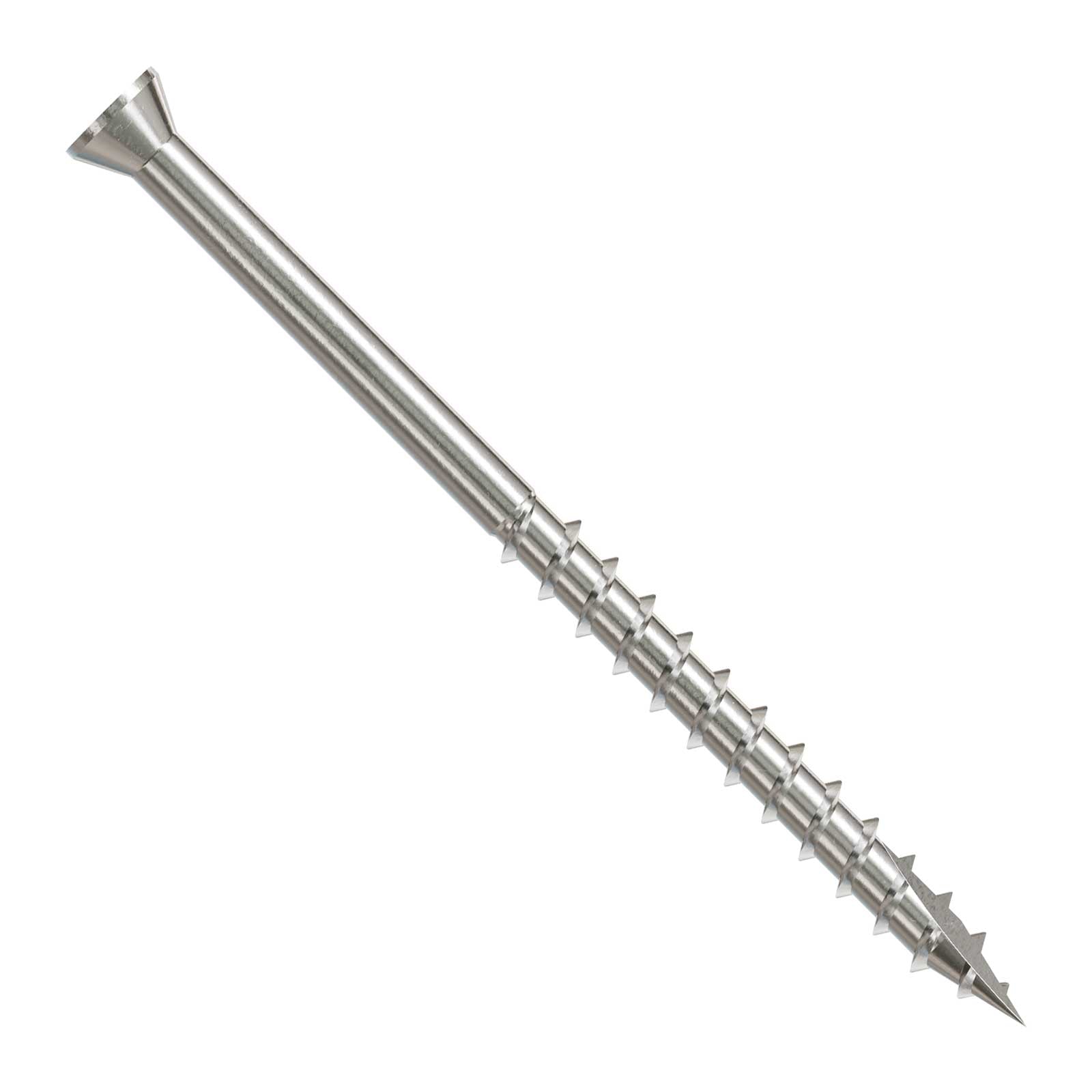 Metal screw on a white background