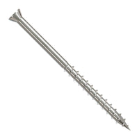 Metal screw on a white background
