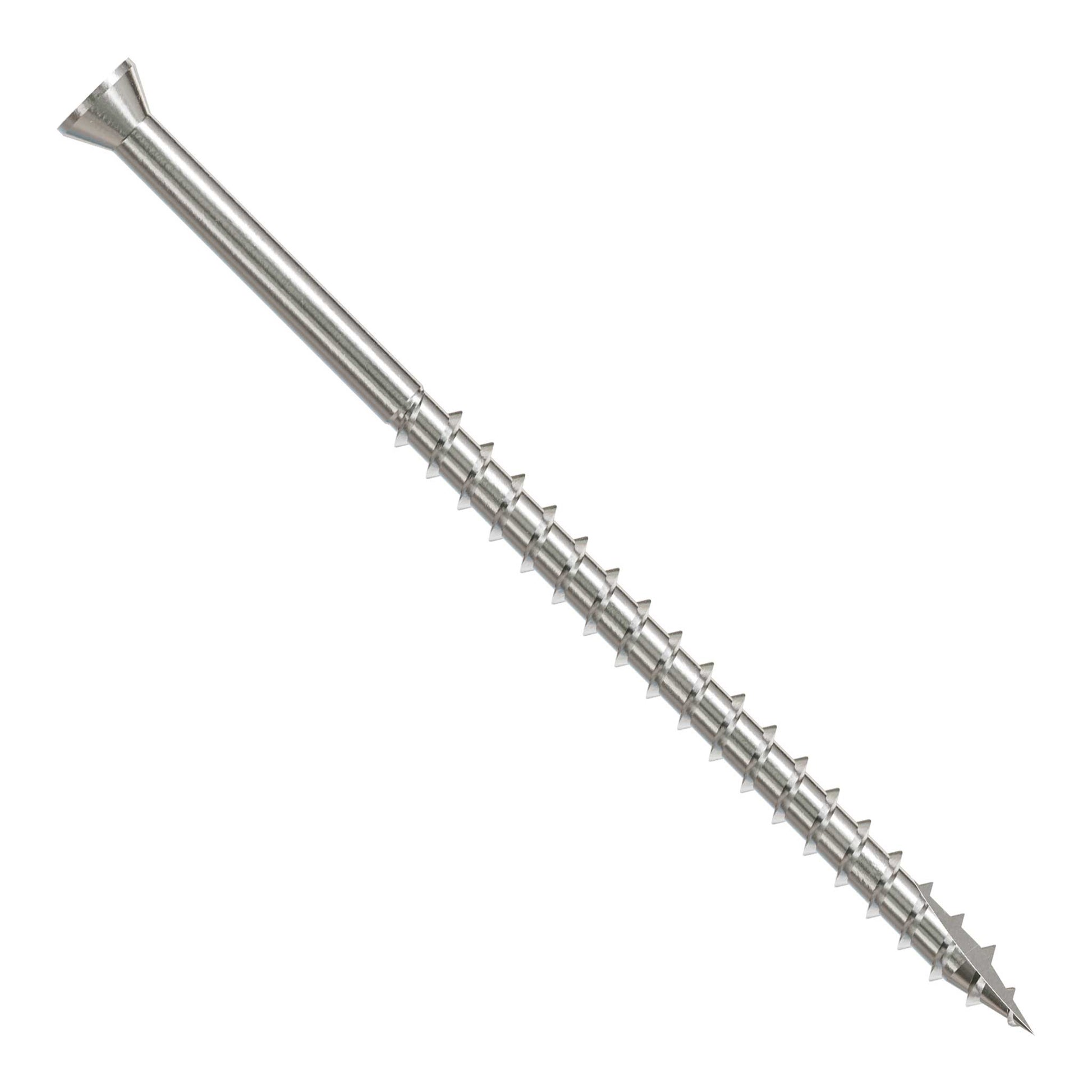 Metal screw on a white background