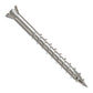 Metal screw on a white background