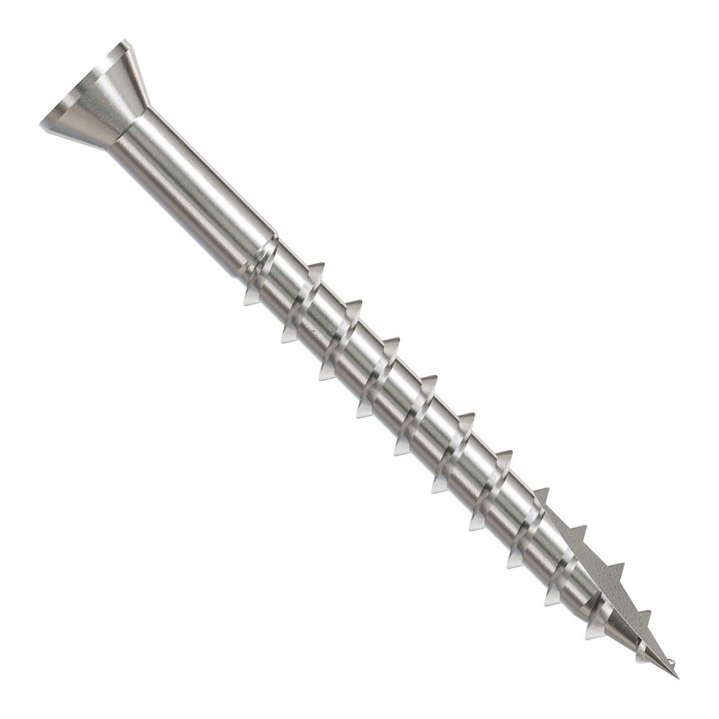 Metal screw on a white background