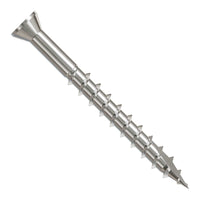 Metal screw on a white background