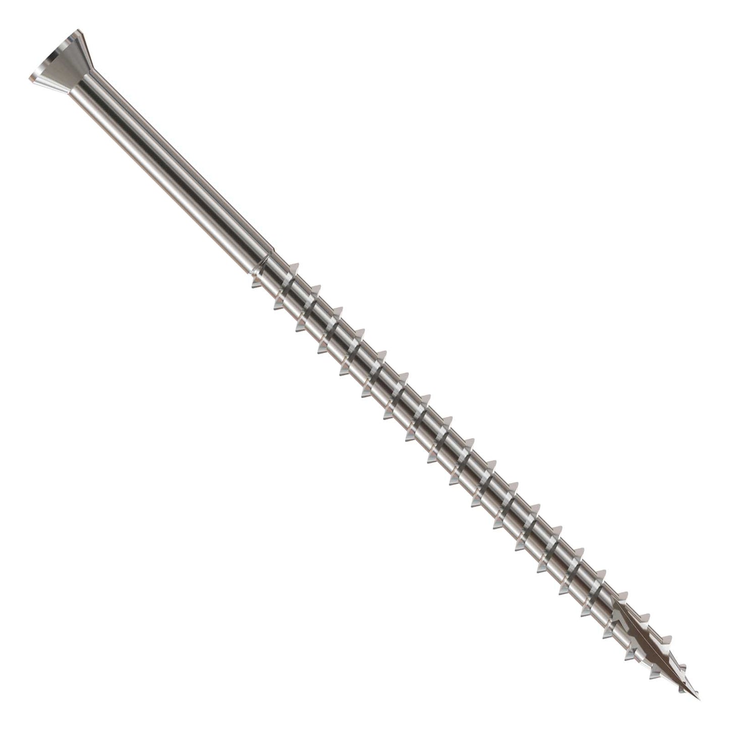 #7 x 3" Simpson Strong-Tie #1 Square Drive Trim Head Deck Screw - 305 Stainless Steel, Unpainted, Pkg. 350