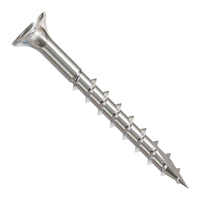 Metal screw on a white background
