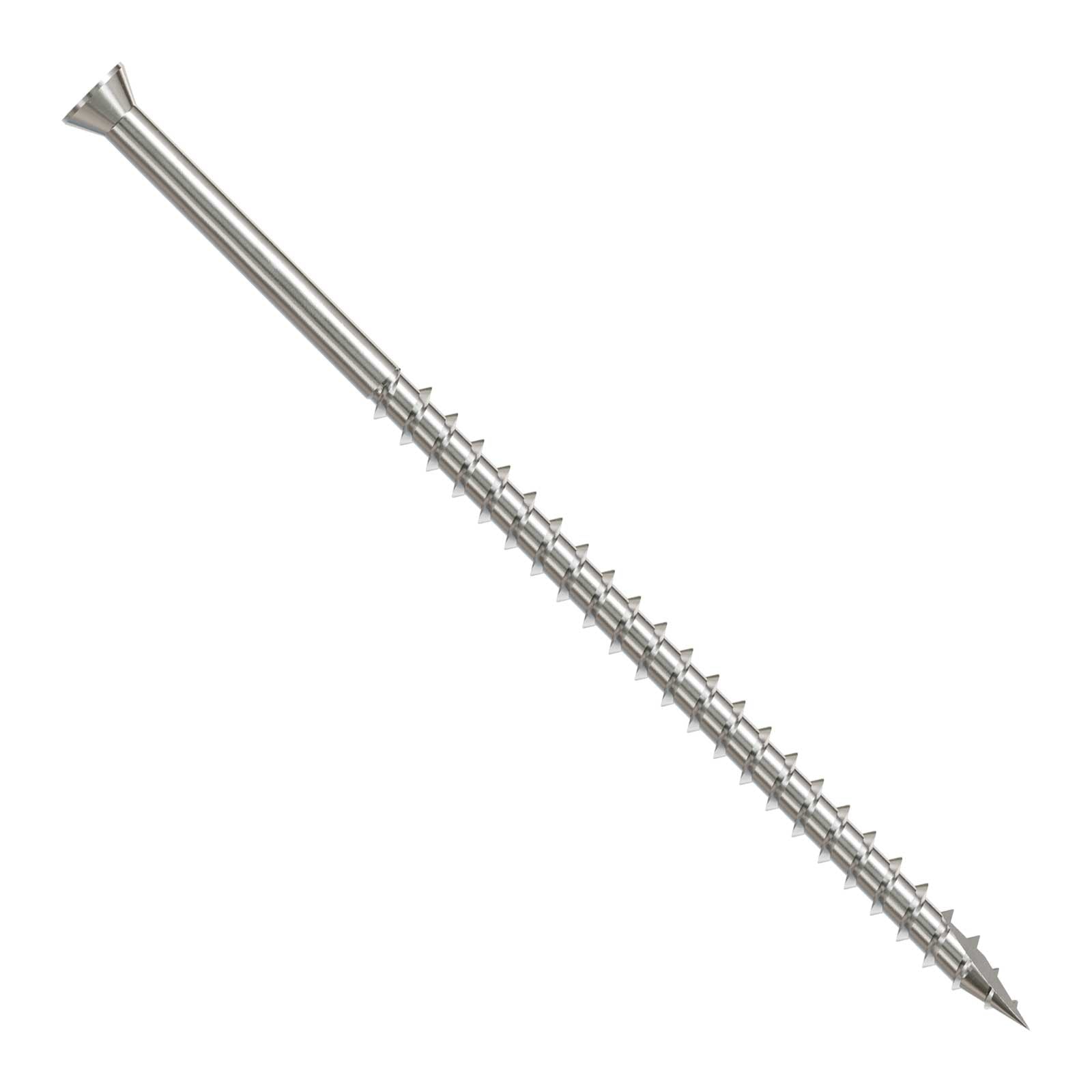 Metal screw on a white background