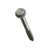 Metal screw with a white background