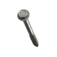Metal screw with a white background