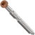 Screw with brown head on a white background