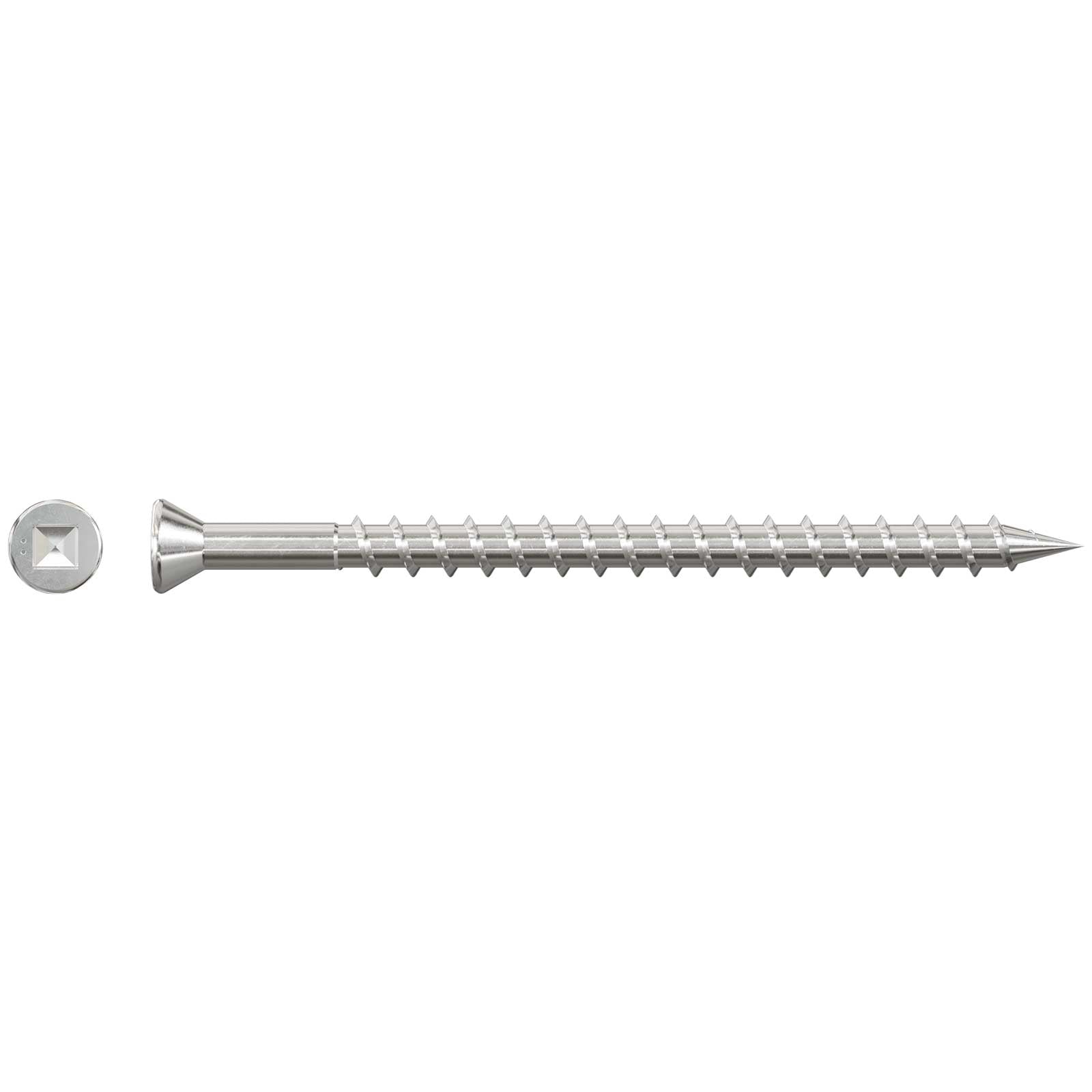Metal screw on a white background
