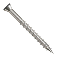 Metal screw on a white background