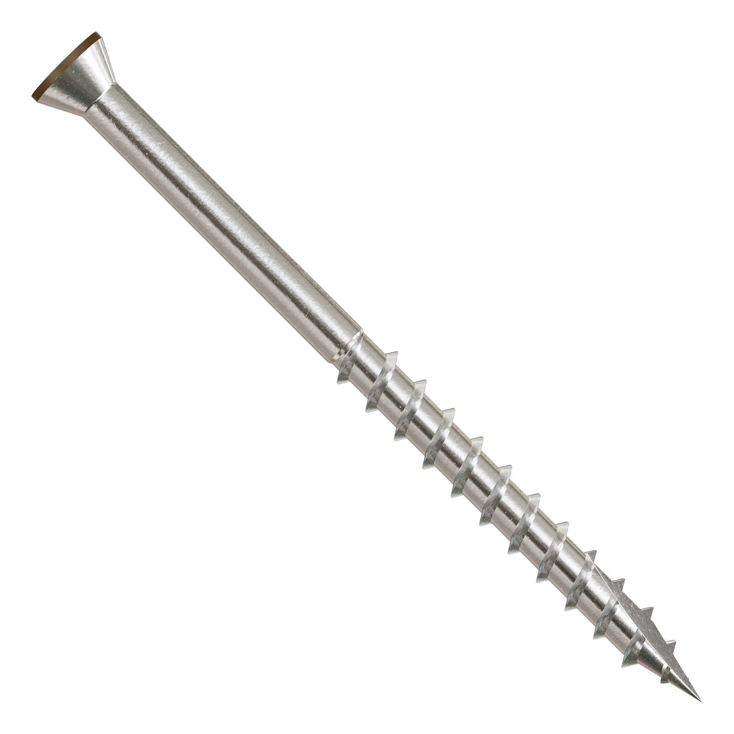 Metal screw on a white background