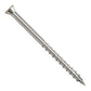 Metal screw on a white background