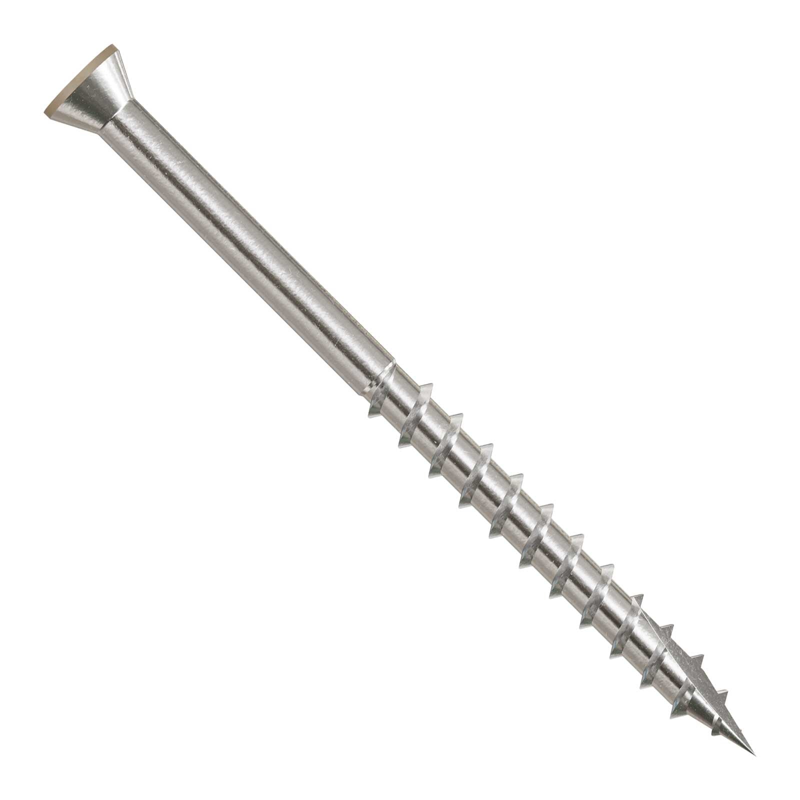 Metal screw on a white background