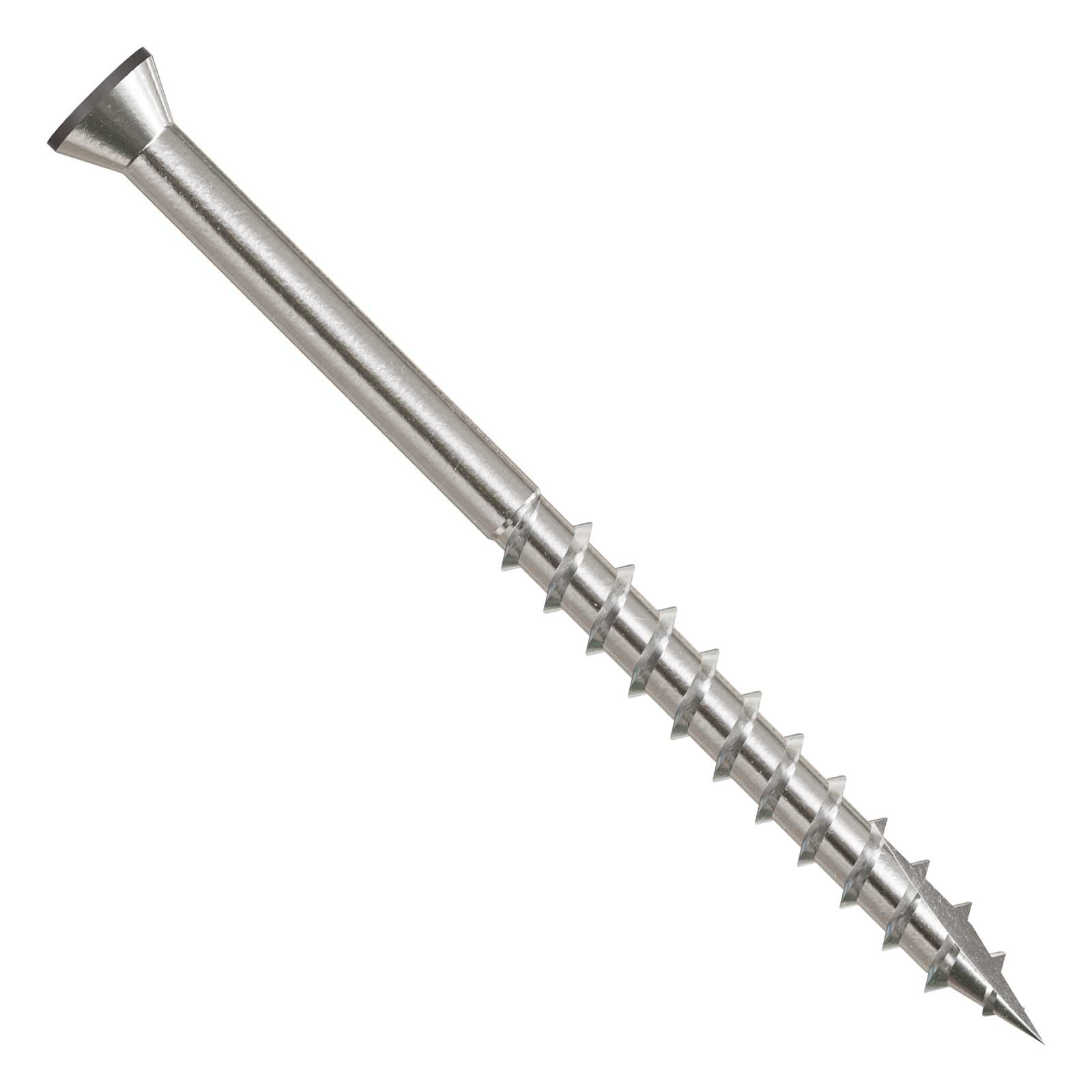 Metal screw on a white background