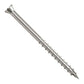 Metal screw on a white background